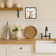 Load image into Gallery viewer, Red Whippet Coffee Bar Framed Metal Print