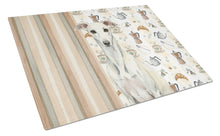 Load image into Gallery viewer, White Whippet Coffee Bar Glass Cutting Board