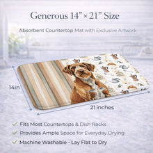 Load image into Gallery viewer, Wirehaired Pointing Griffon Coffee Bar Dish Drying Mat