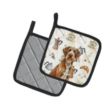 Load image into Gallery viewer, Wirehaired Pointing Griffon Coffee Bar Pair of Pot Holders
