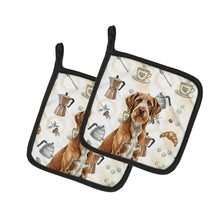 Load image into Gallery viewer, Wirehaired Pointing Griffon Coffee Bar Pair of Pot Holders