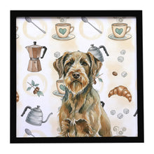 Load image into Gallery viewer, Chestnut Wirehaired Pointing Griffon Coffee Bar Framed Metal Print