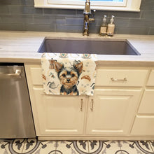 Load image into Gallery viewer, Black and Tan Yorkshire Terrier Coffee Bar Kitchen Towel