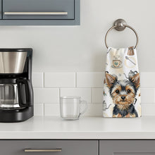 Load image into Gallery viewer, Black and Tan Yorkshire Terrier Coffee Bar Kitchen Towel