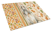 Load image into Gallery viewer, Afghan Hound Heirloom Fall Glass Cutting Board