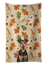 Load image into Gallery viewer, Airedale Terrier Heirloom Fall Kitchen Towel