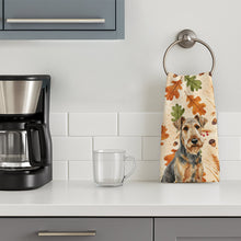 Load image into Gallery viewer, Grizzle Airedale Terrier Heirloom Fall Kitchen Towel