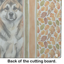 Load image into Gallery viewer, Brindle Akita Heirloom Fall Glass Cutting Board