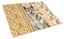 Load image into Gallery viewer, Brindle Akita Heirloom Fall Glass Cutting Board