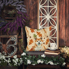 Load image into Gallery viewer, Red Akita Heirloom Fall Throw Pillow