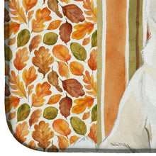 Load image into Gallery viewer, White Akita Heirloom Fall Dish Drying Mat