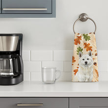 Load image into Gallery viewer, White Akita Heirloom Fall Kitchen Towel