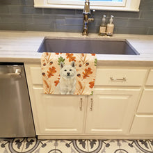 Load image into Gallery viewer, White Akita Heirloom Fall Kitchen Towel
