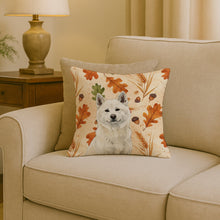 Load image into Gallery viewer, White Akita Heirloom Fall Throw Pillow