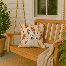 Load image into Gallery viewer, White Akita Heirloom Fall Throw Pillow