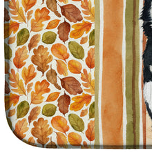 Load image into Gallery viewer, Black and White Alaskan Malamute Heirloom Fall Dish Drying Mat