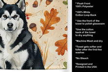Load image into Gallery viewer, Black and White Alaskan Malamute Heirloom Fall Kitchen Towel