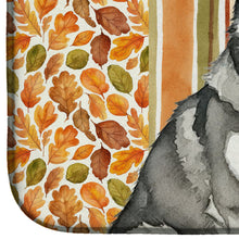 Load image into Gallery viewer, Gray and White Alaskan Malamute Heirloom Fall Dish Drying Mat