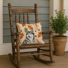 Load image into Gallery viewer, Gray and White Alaskan Malamute Heirloom Fall Throw Pillow