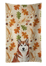 Load image into Gallery viewer, Red and White Alaskan Malamute Heirloom Fall Kitchen Towel