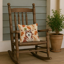 Load image into Gallery viewer, Red and White Alaskan Malamute Heirloom Fall Throw Pillow