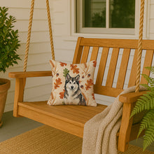 Load image into Gallery viewer, Sable and White Alaskan Malamute Heirloom Fall Throw Pillow