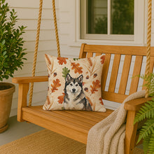 Load image into Gallery viewer, Sable and White Alaskan Malamute Heirloom Fall Throw Pillow