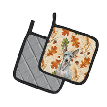 Load image into Gallery viewer, American Hairless Terrier Heirloom Fall Pair of Pot Holders