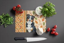 Load image into Gallery viewer, Black Tri American Shepherd Heirloom Fall Glass Cutting Board