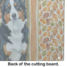 Load image into Gallery viewer, Black Tri American Shepherd Heirloom Fall Glass Cutting Board