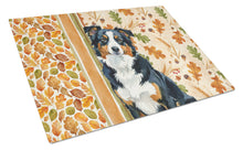 Load image into Gallery viewer, Black Tri American Shepherd Heirloom Fall Glass Cutting Board
