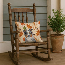 Load image into Gallery viewer, Blue Merle American Shepherd Heirloom Fall Throw Pillow
