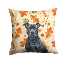 Load image into Gallery viewer, Black American Staffordshire Terrier Heirloom Fall Throw Pillow