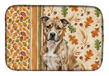 Load image into Gallery viewer, Brindle American Staffordshire Terrier Heirloom Fall Dish Drying Mat