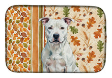 Load image into Gallery viewer, White American Staffordshire Terrier Heirloom Fall Dish Drying Mat