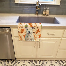 Load image into Gallery viewer, White American Staffordshire Terrier Heirloom Fall Kitchen Towel