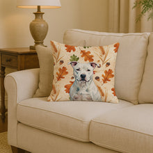 Load image into Gallery viewer, White American Staffordshire Terrier Heirloom Fall Throw Pillow
