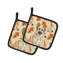 Load image into Gallery viewer, Anatolian Shepherd Dog Heirloom Fall Pair of Pot Holders