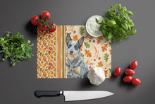 Load image into Gallery viewer, Blue Heeler Australian Cattle Dog Heirloom Fall Glass Cutting Board