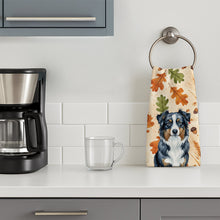Load image into Gallery viewer, Black Australian Shepherd Heirloom Fall Kitchen Towel