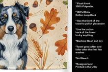 Load image into Gallery viewer, Black Australian Shepherd Heirloom Fall Kitchen Towel