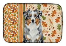 Load image into Gallery viewer, Blue Merle Australian Shepherd Heirloom Fall Dish Drying Mat