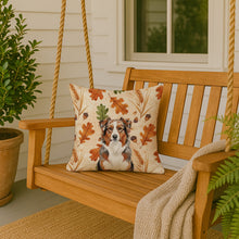 Load image into Gallery viewer, Red Merle Australian Shepherd Heirloom Fall Throw Pillow