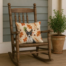 Load image into Gallery viewer, Black and White Basenji Heirloom Fall Throw Pillow