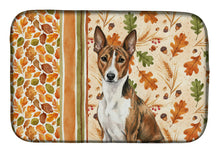 Load image into Gallery viewer, Brindle and White Basenji Heirloom Fall Dish Drying Mat