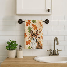 Load image into Gallery viewer, Brindle and White Basenji Heirloom Fall Kitchen Towel