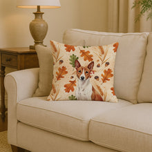 Load image into Gallery viewer, Red and White Basenji Heirloom Fall Throw Pillow