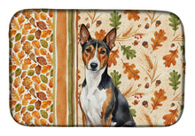 Load image into Gallery viewer, Tricolor and White Basenji Heirloom Fall Dish Drying Mat