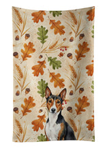 Load image into Gallery viewer, Tricolor and White Basenji Heirloom Fall Kitchen Towel