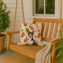 Load image into Gallery viewer, Tricolor and White Basenji Heirloom Fall Throw Pillow